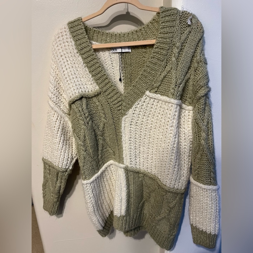 ZARA patchwork sweater